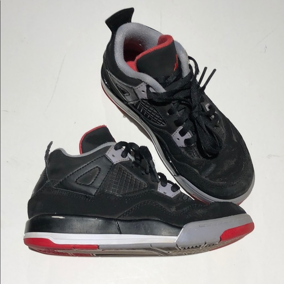 Jordan retro 4 BLK /RED size 13C rough shape - Picture 2 of 5